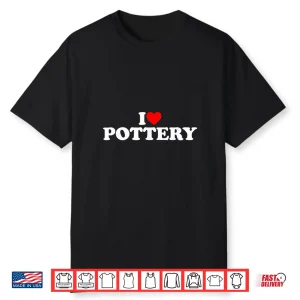 Professional Identity Pottery Lover Modern Graphic Heart Statement Shirt