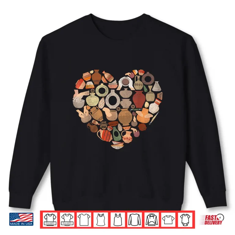 Sweatshirt Professional Minimalist Pottery Ceramics Artist Heart Graphic Shirt