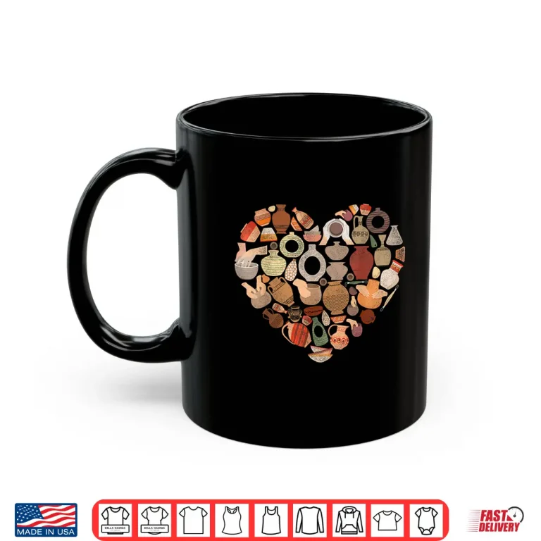 Mug Professional Minimalist Pottery Ceramics Artist Heart Graphic Shirt