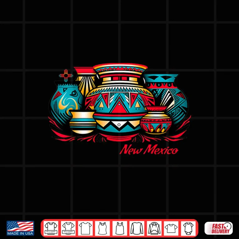 Design Retro Native Pottery New Mexico Zia Symbol Professional Graphic Shirt