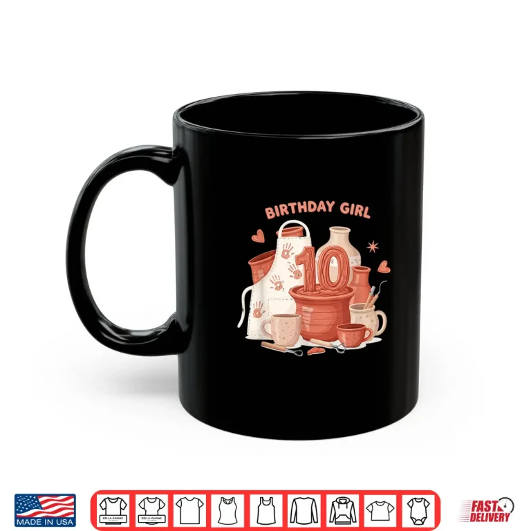 Mug Tenth Birthday Pottery Professional Modern Graphic Apparel Shirt