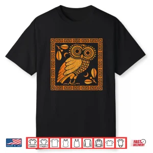 Greek Owl Of Athena Pottery Greece Ceramic Artist Graphic Shirt