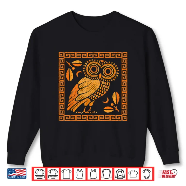 Sweatshirt Greek Owl Of Athena Pottery Greece Ceramic Artist Graphic Shirt