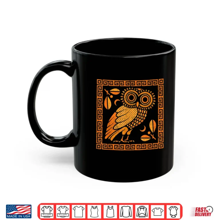 Mug Greek Owl Of Athena Pottery Greece Ceramic Artist Graphic Shirt