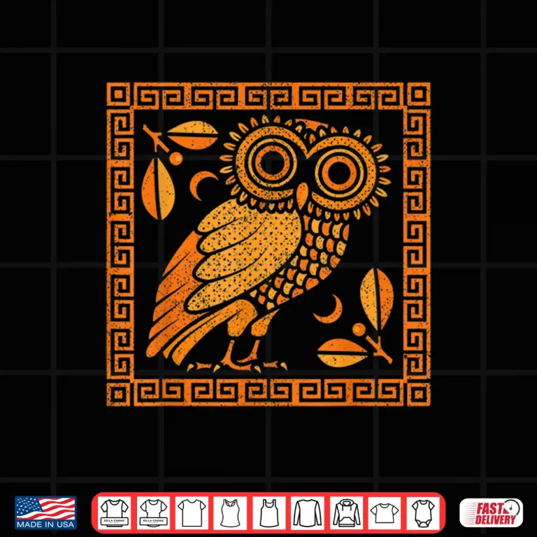 Design Greek Owl Of Athena Pottery Greece Ceramic Artist Graphic Shirt
