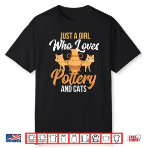 Potter Ceramicist Pottery And Cats Professional Identity Graphic Shirt