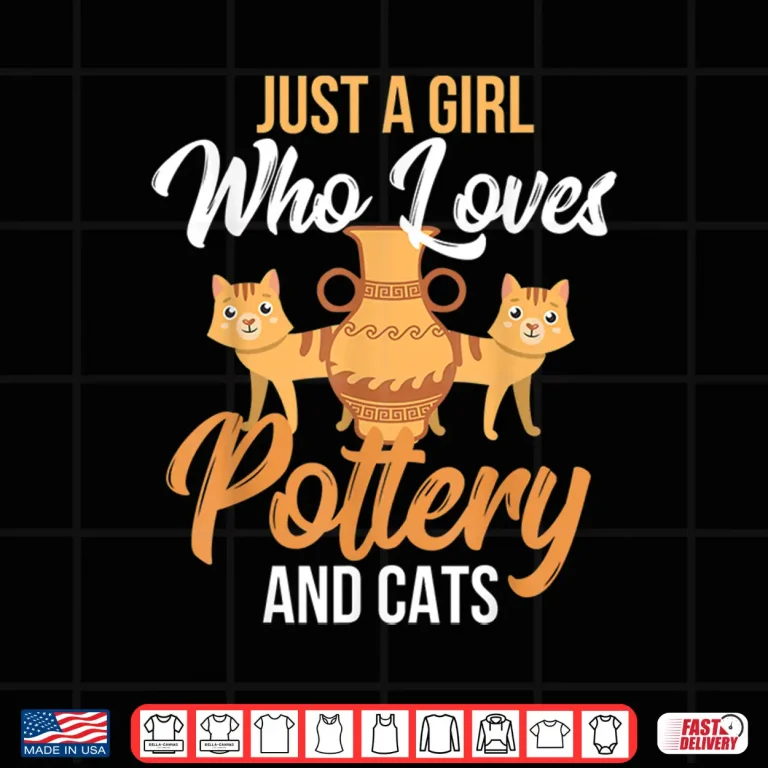 Design Potter Ceramicist Pottery and Cats Professional Identity Graphic Shirt