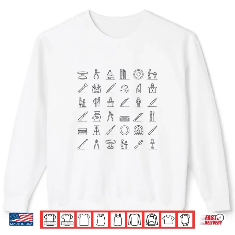 Sweatshirt Professional Graphic Pottery In Symbols Modern Aesthetic Shirt
