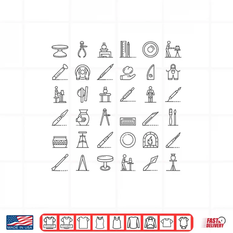 Design Professional Graphic Pottery In Symbols Modern Aesthetic Shirt