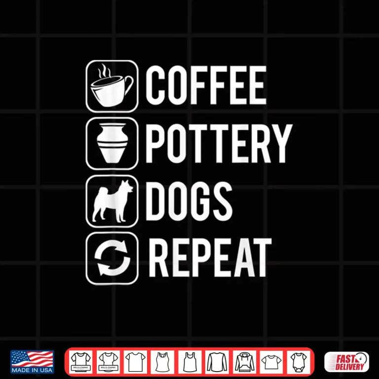 Design Coffee Dogs Clay Handmade Ceramics Artist Professional Identity Shirt