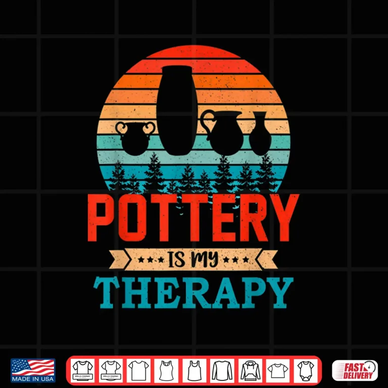 Design Retro Sunset Design Pottering Funny Pottery Maker Professional Shirt