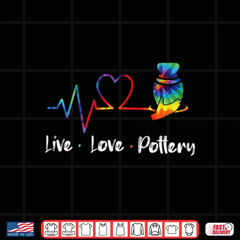 Design Tie Dye Style Pottery Ceramics Artist Live Love Pottery Shirt