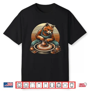 Cat Graphic Pottery Ceramics Clay Potter Kiln Pot Making Shirt