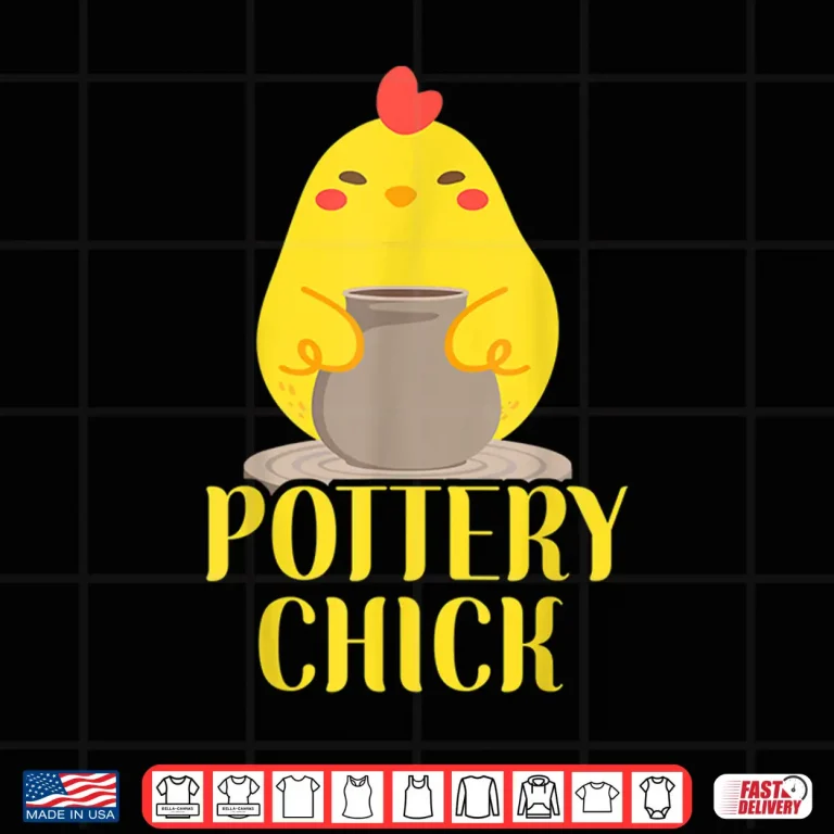 Design Chicken Graphic Pottery Ceramics Artist Pottery Chick Graphic Shirt