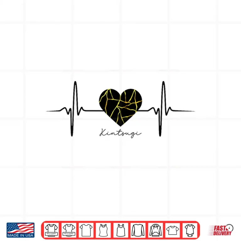 Design Heartbeat Pulse Kintsugi Japanese Pottery Repair Art Lover Shirt