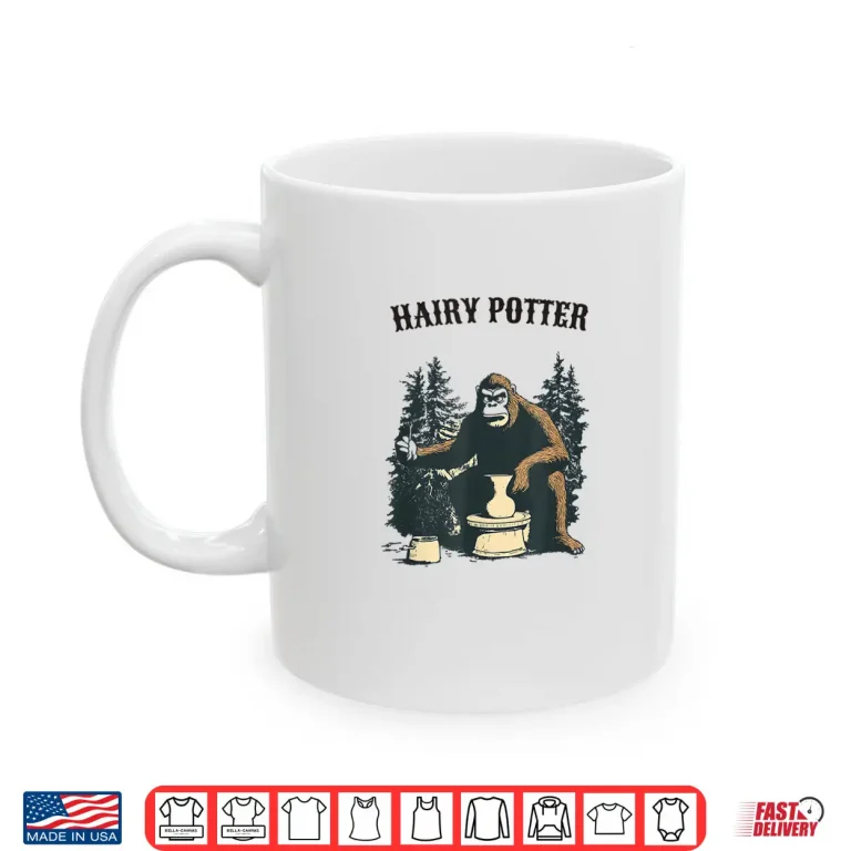 Mug Sasquatch Hairy Potter Bigfoot Pottery Ceramicist Animal Humor Shirt