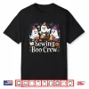 Boo Crew Halloween Costume Sewing Pumpkin Holiday Graphic Shirt