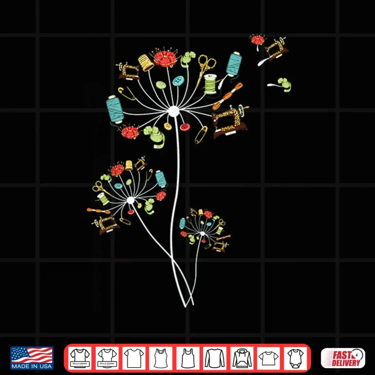 Design Dandelion Flowers Sewing Dandelion Flowers Quilting Graphic Shirt