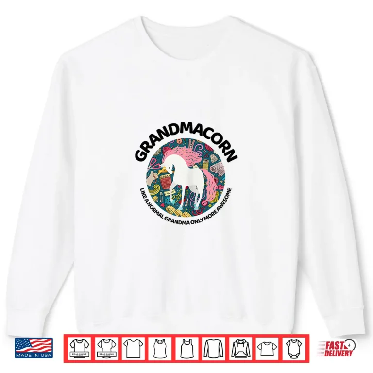 Sweatshirt Grandmacorn Unicorn Design Grandma Sewing Professional Modern Gift Shirt