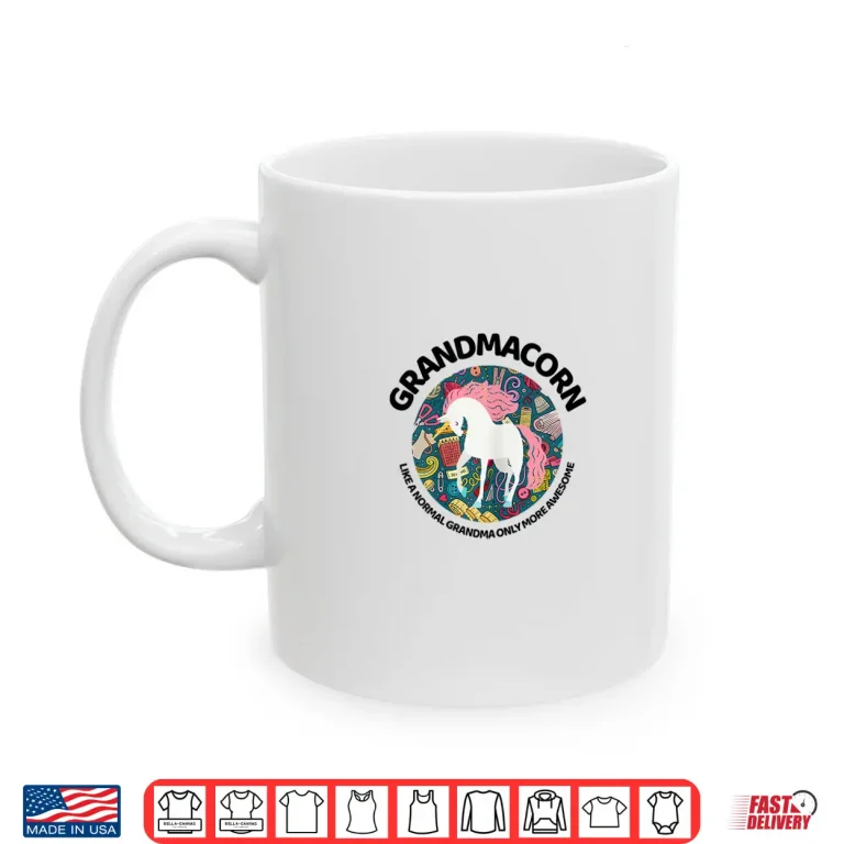Mug Grandmacorn Unicorn Design Grandma Sewing Professional Modern Gift Shirt