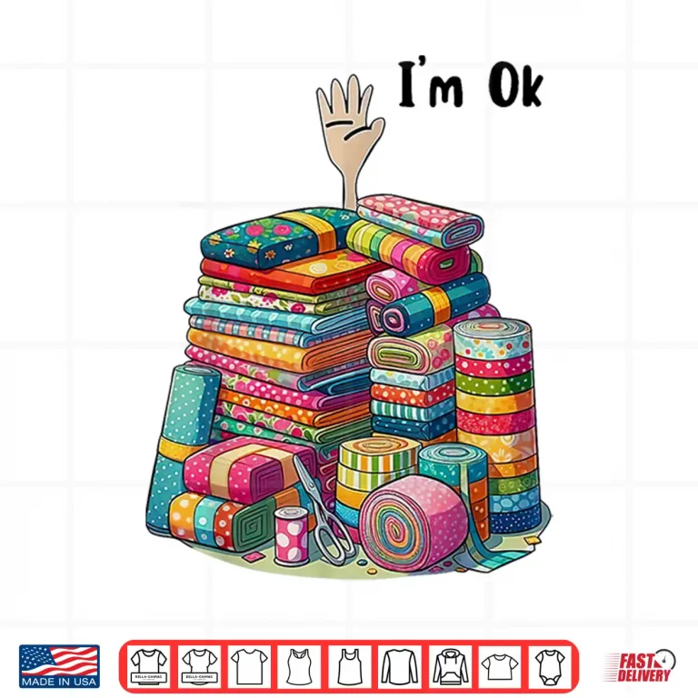 Design Im Ok Professional Funny Sewing Quilting Fabric Modern Graphic Shirt