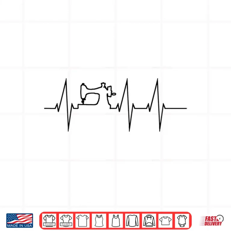 Design Patchwork Heartbeat Funny Sewing Quilting Modern Graphic Apparel Shirt