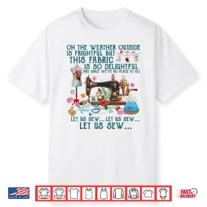 Professional Minimalist Let Us Sew Sewing Quilting Modern Graphic Shirt