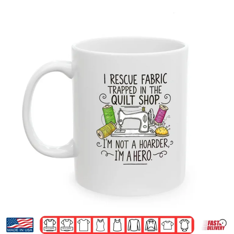 Mug Stitch Sewer Quilt Quilter Funny Sewing Quilting Modern Graphic Shirt
