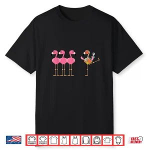 Loves Sewing Machine Quilting Flamingo Professional Modern Graphic Shirt
