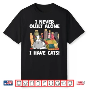 Professional Art Cat Quilt Sewing Quilter Modern Humor Funny Shirt