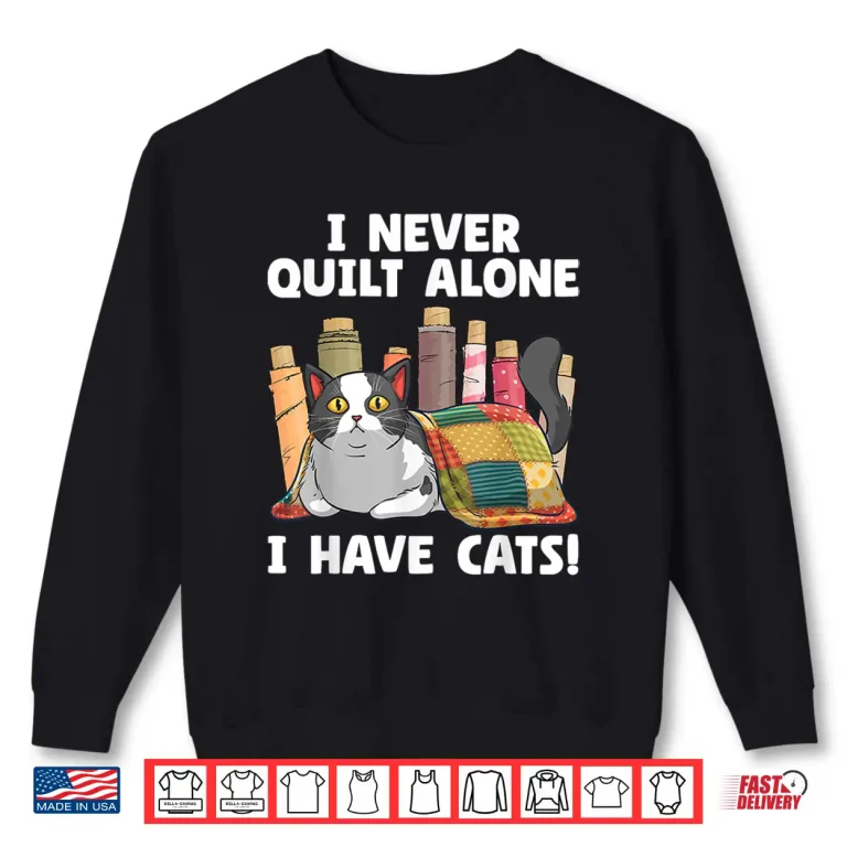 Sweatshirt Professional Art Cat Quilt Sewing Quilter Modern Humor Funny Shirt