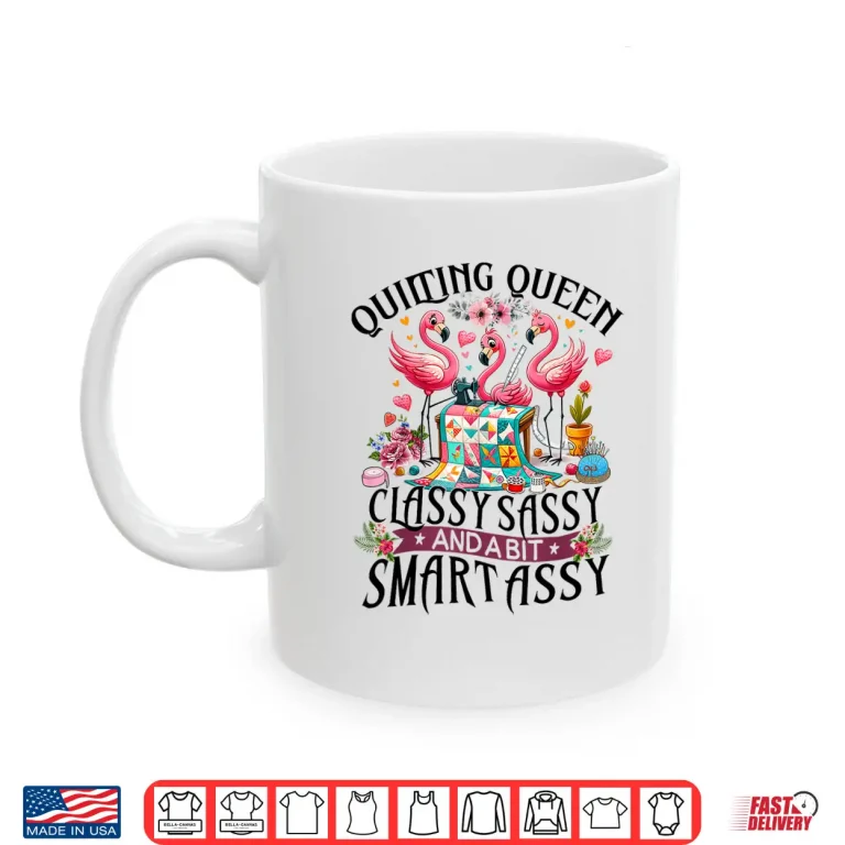 Mug Professional Queen Design Funny Quilting Flamingo Sewing Sewer Shirt