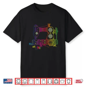 Colorful Machine Quilter Quilting Seamstress Professional Graphic Shirt