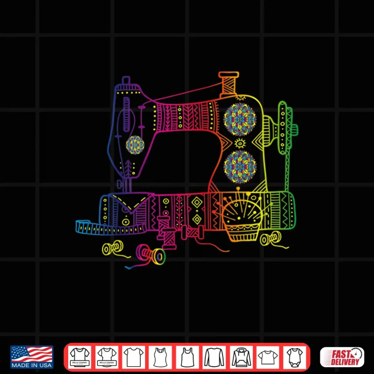 Design Colorful Machine Quilter Quilting Seamstress Professional Graphic Shirt