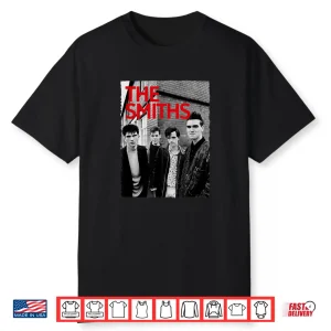 Band Photo Shoot The Smiths Red Text Music Graphic Shirt