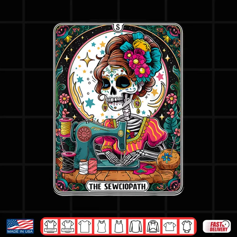 Design Tarot Card Skeleton The Sew ciopath Professional Humor Funny Shirt