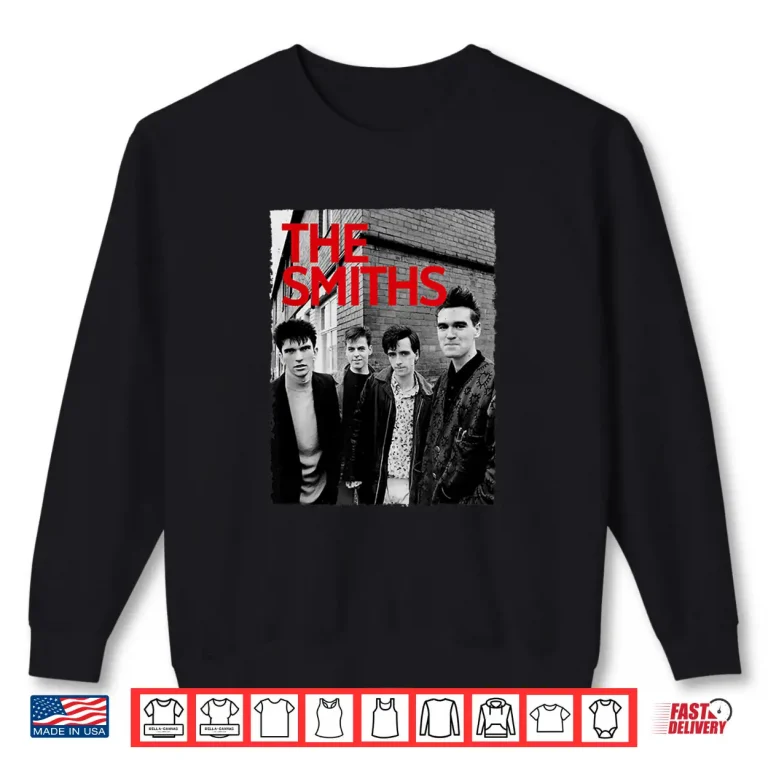 Sweatshirt Band Photo Shoot The Smiths Red Text Music Graphic Shirt