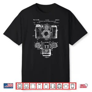 Camera Vintage Patent Print Photography Lover Gift Professional Shirt