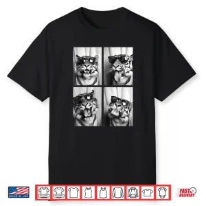 Cool Feline Animals Cute Tigers With Sunglasses Photo Booth Shirt
