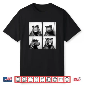 Cool Hippos Humor Funny Hippopotamus With Sunglasses Meme Shirt
