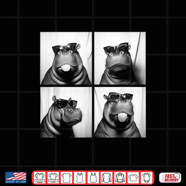 Design Cool Hippos Humor Funny Hippopotamus With Sunglasses Meme Shirt