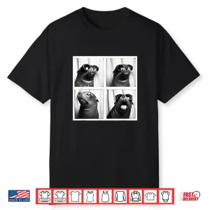 Cool Sea Lion Ocean Seal With Sunglasses Animal Photobooth Shirt