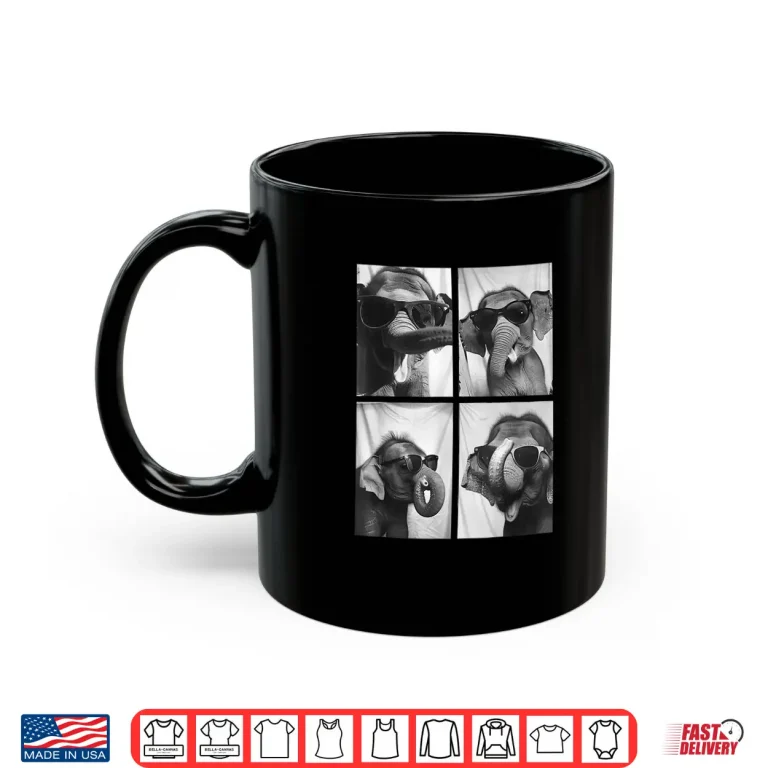Mug Cool Mammals Cute Elephants With Sunglasses Funny Animals Shirt