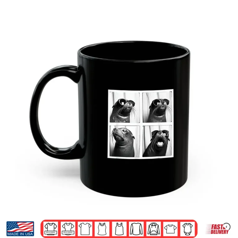 Mug Cool Sea Lion Ocean Seal With Sunglasses Animal Photobooth Shirt