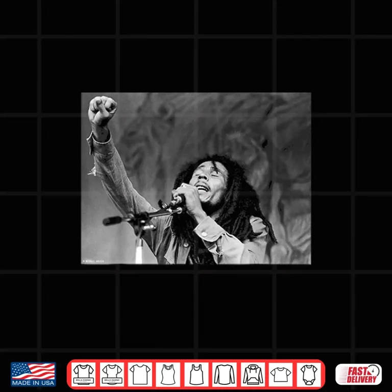 Design Michael Grecco Bob Marley Singing Live Massachusetts Music Shirt