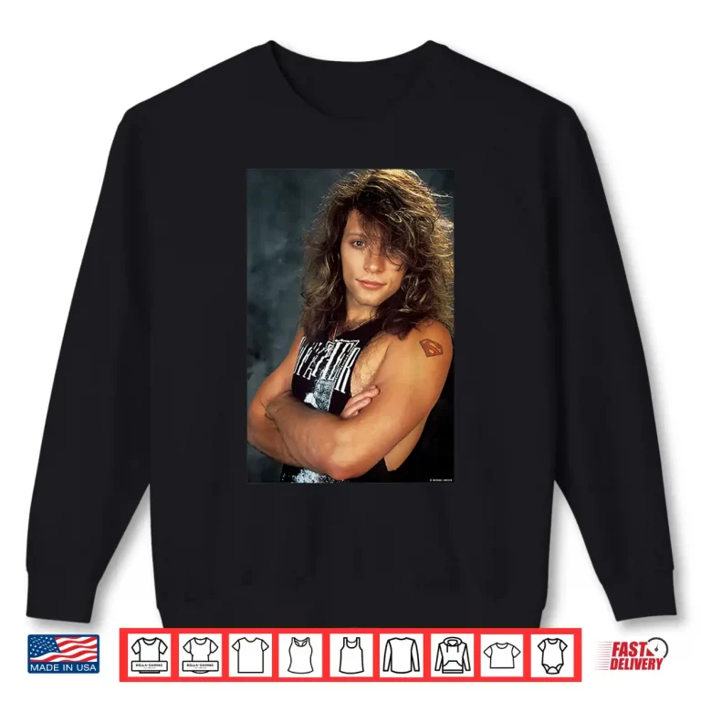 Sweatshirt Michael Grecco Jon Bon Jovi Nineteen Ninety Portrait Music Shirt