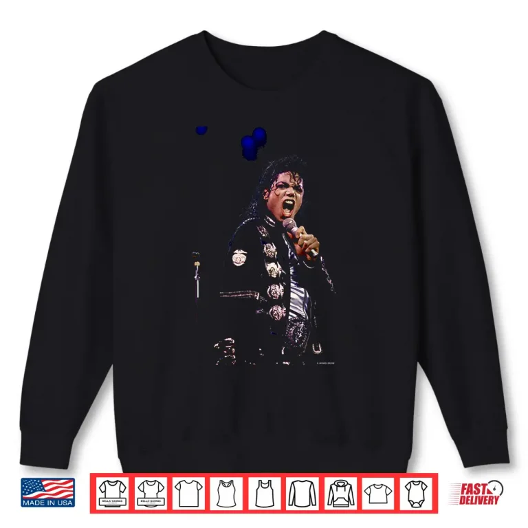 Sweatshirt Michael Grecco Michael Jackson Live California Bad Tour Music Shirt