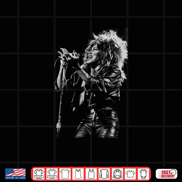 Design Professional Portrait Tina Turner Performing Live Music Graphic Shirt