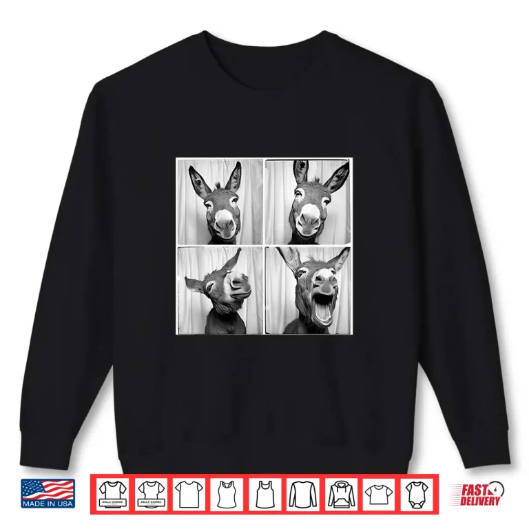 Sweatshirt Quirky Farm Farming Laughing Donkey Face Funny Donkey Shirt