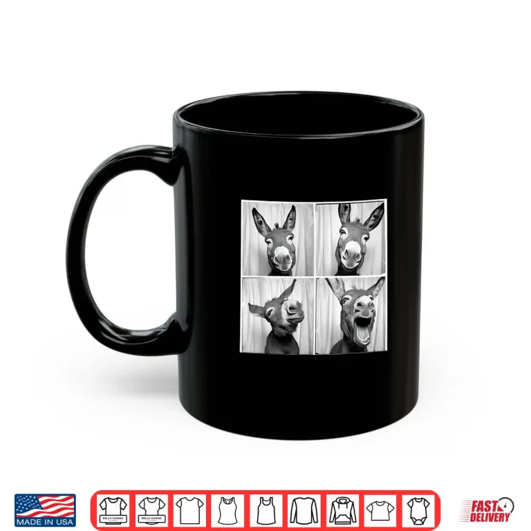 Mug Quirky Farm Farming Laughing Donkey Face Funny Donkey Shirt
